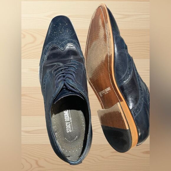 Stacy Adams Tinsley Wingtip Oxford Shoes Two-Tone Blue Lace up Mens 10. main image 7